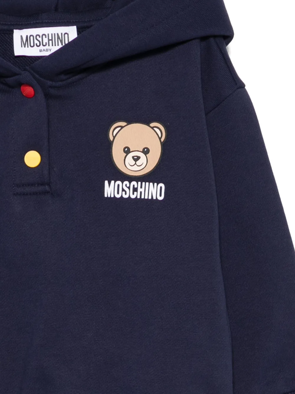 Moschino Kids Hoodie met teddybeerprint Blauw