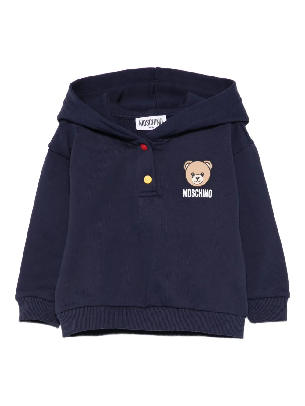 Moschino Kids Hoodie met teddybeerprint Blauw