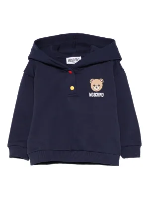 Gucci Kids logo-embroidered Zipped Hoodie | Blue | FARFETCH