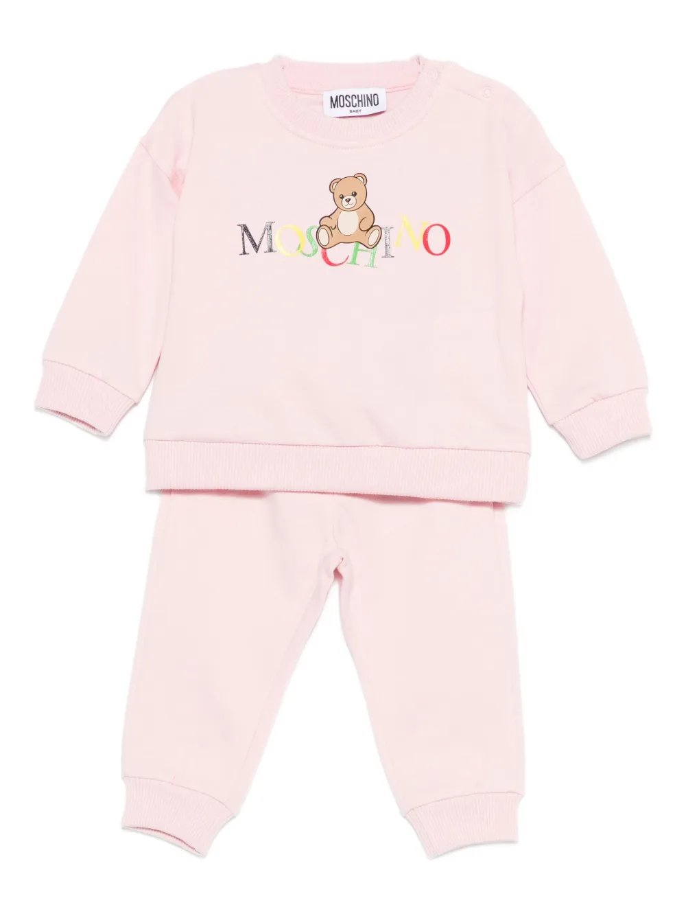 モスキーノのピンクスーツ Moschino Kids ロゴ トラックスーツ | ピンク | FARFETCH JP