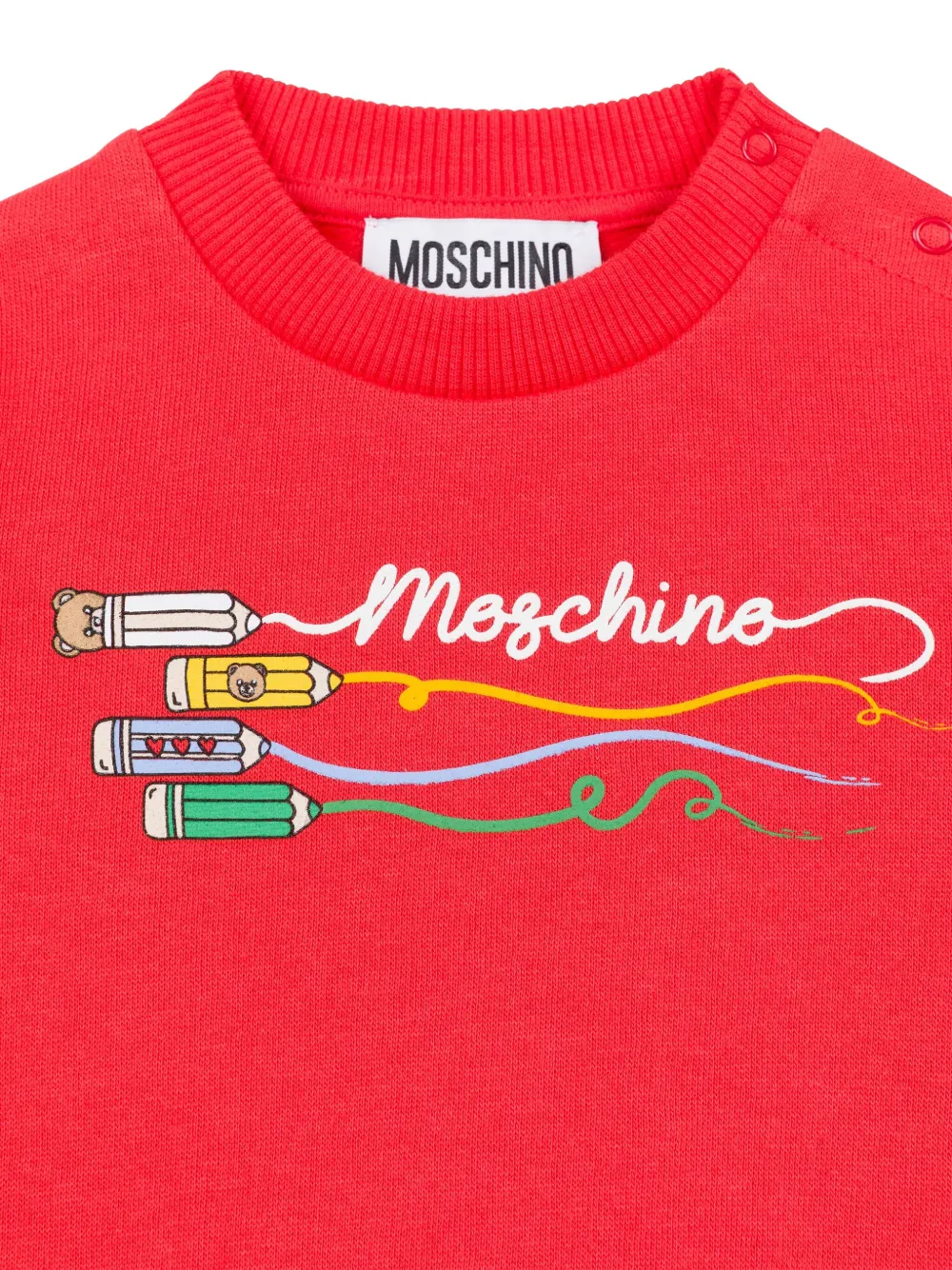 Moschino Kids Trui met logoprint Rood