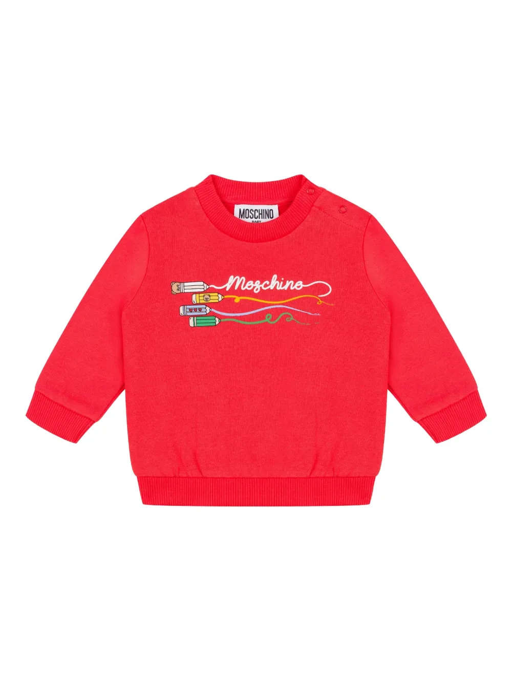 Moschino Kids Trui met logoprint Rood