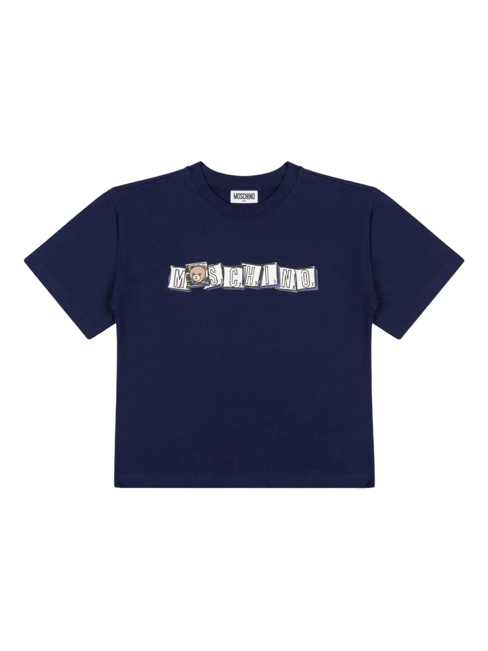 Moschino Kids T-shirt met teddybeerprint Blauw