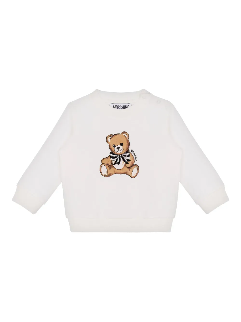 Moschino Kids Sweater met teddybeerprint Wit