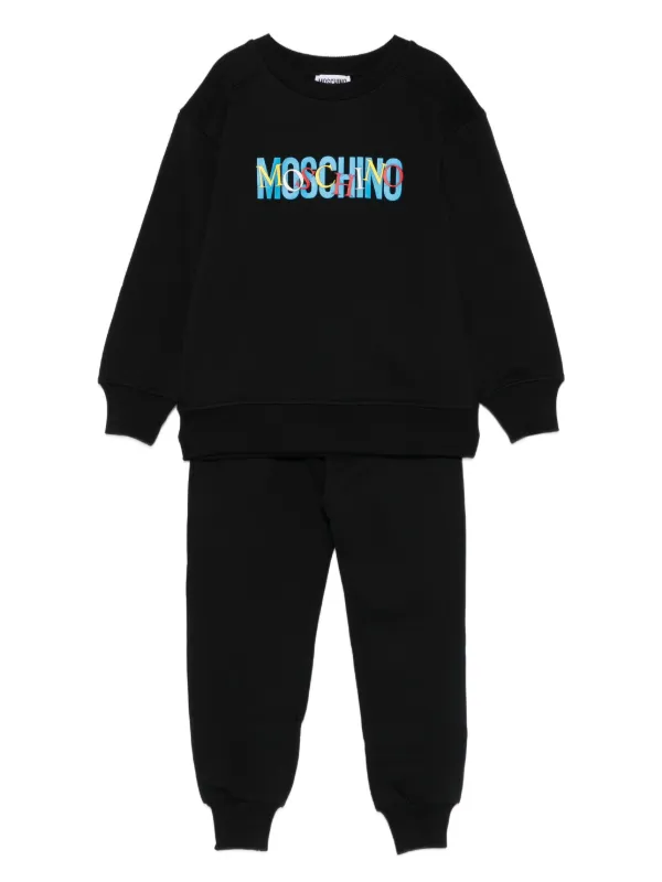 Moschino Kids traje deportivo con logo estampado