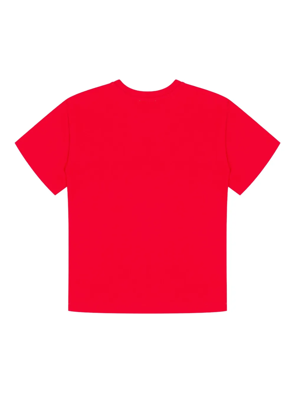 Moschino Kids T-shirt met beerprint logo 50109 Rosso
