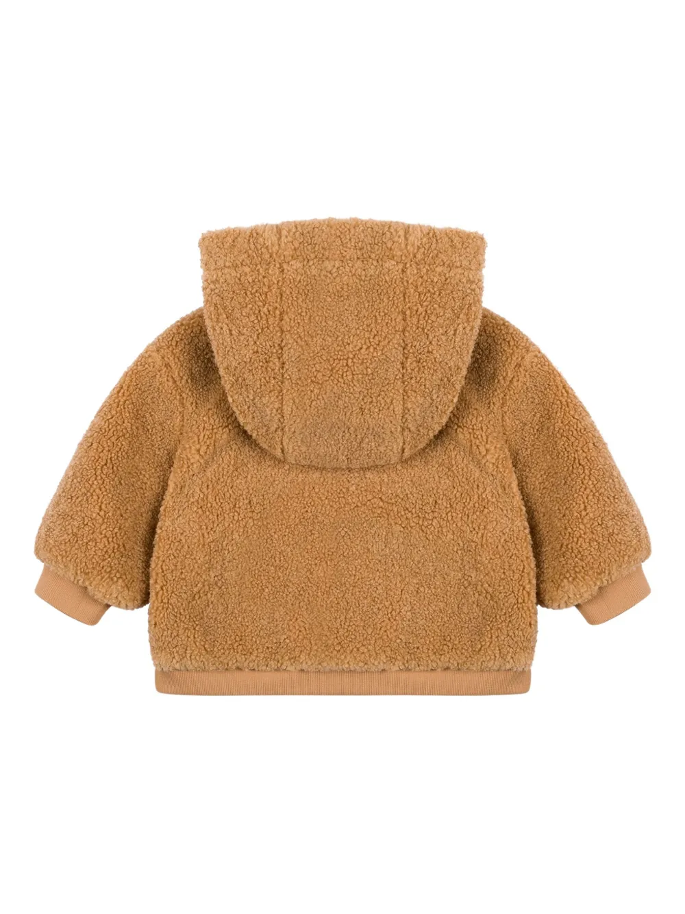 Moschino Kids Fleece jack met rits Bruin