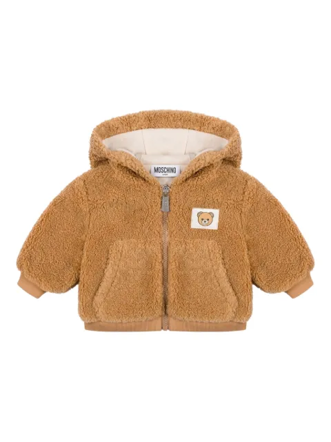 Moschino Kids fleece zip-up jacket