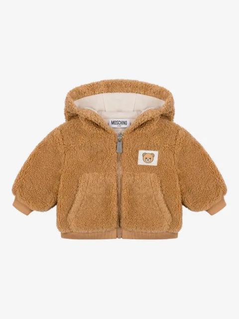 Moschino Kids fleece zip-up jacket