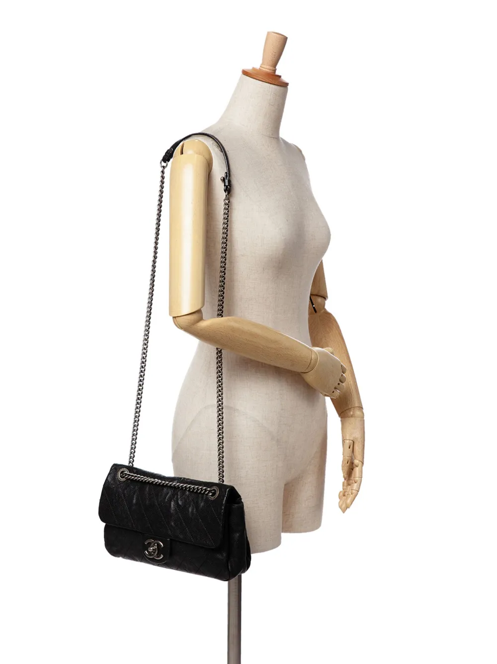 CHANEL Pre-Owned sac porté épaule Simply CC Flap médium en cuir Caviar matelassé (2011) | Pre-owned | Image 2