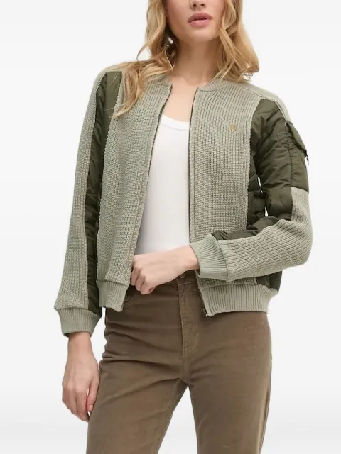 Aeronautica Militare knitted-panel bomber jacket