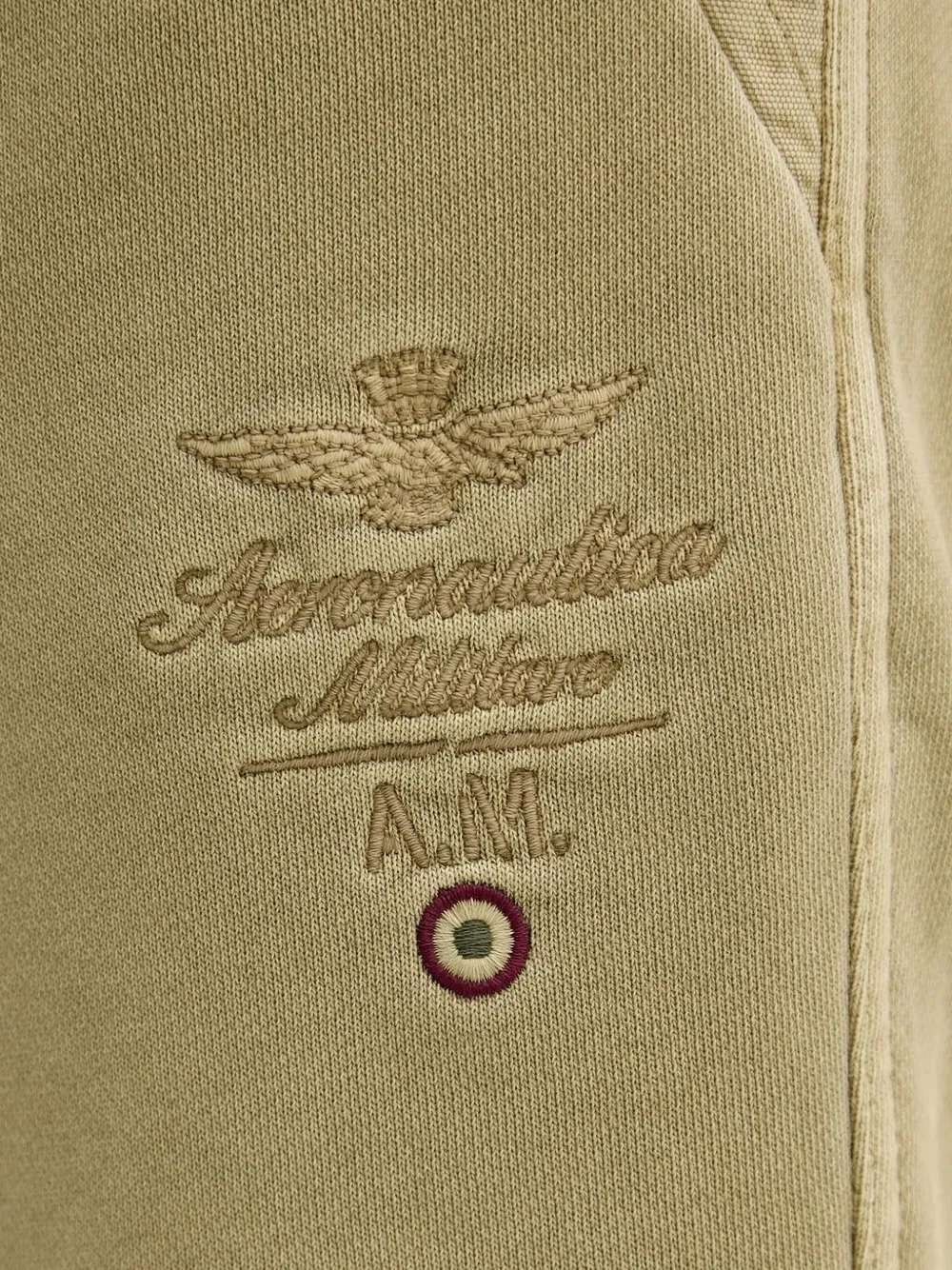Aeronautica Militare Shorts met geborduurd logo Groen