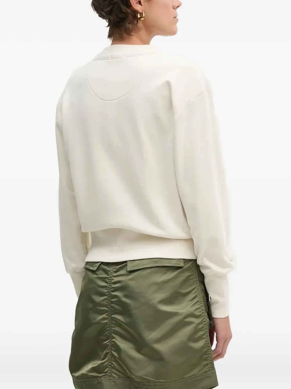 Aeronautica Militare crystal-embellished V-neck sweatshirt | Sweaters | Image 2