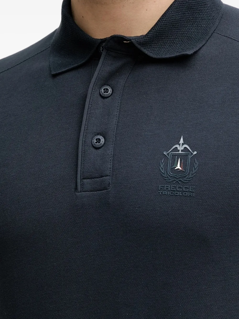 Aeronautica Militare embroidered-logo polo shirt Blauw