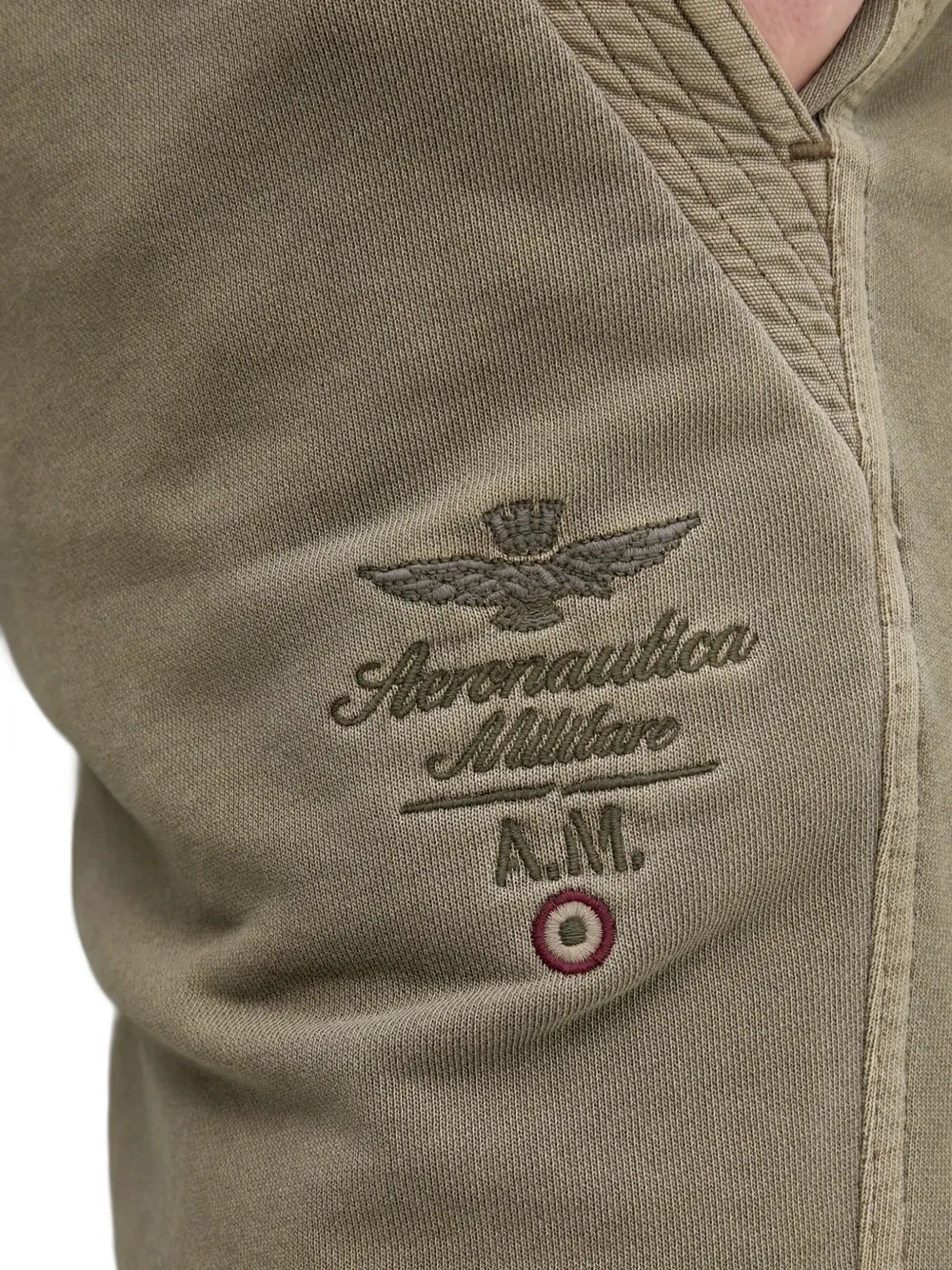 Aeronautica Militare embroidered shorts - Groen
