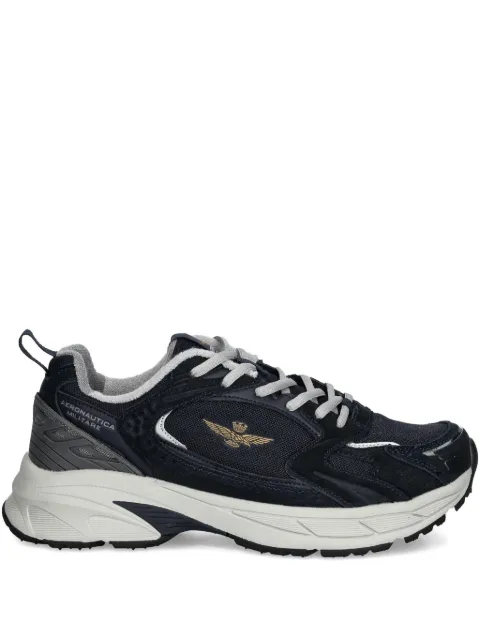 Aeronautica Militare mesh-paneled running sneakers