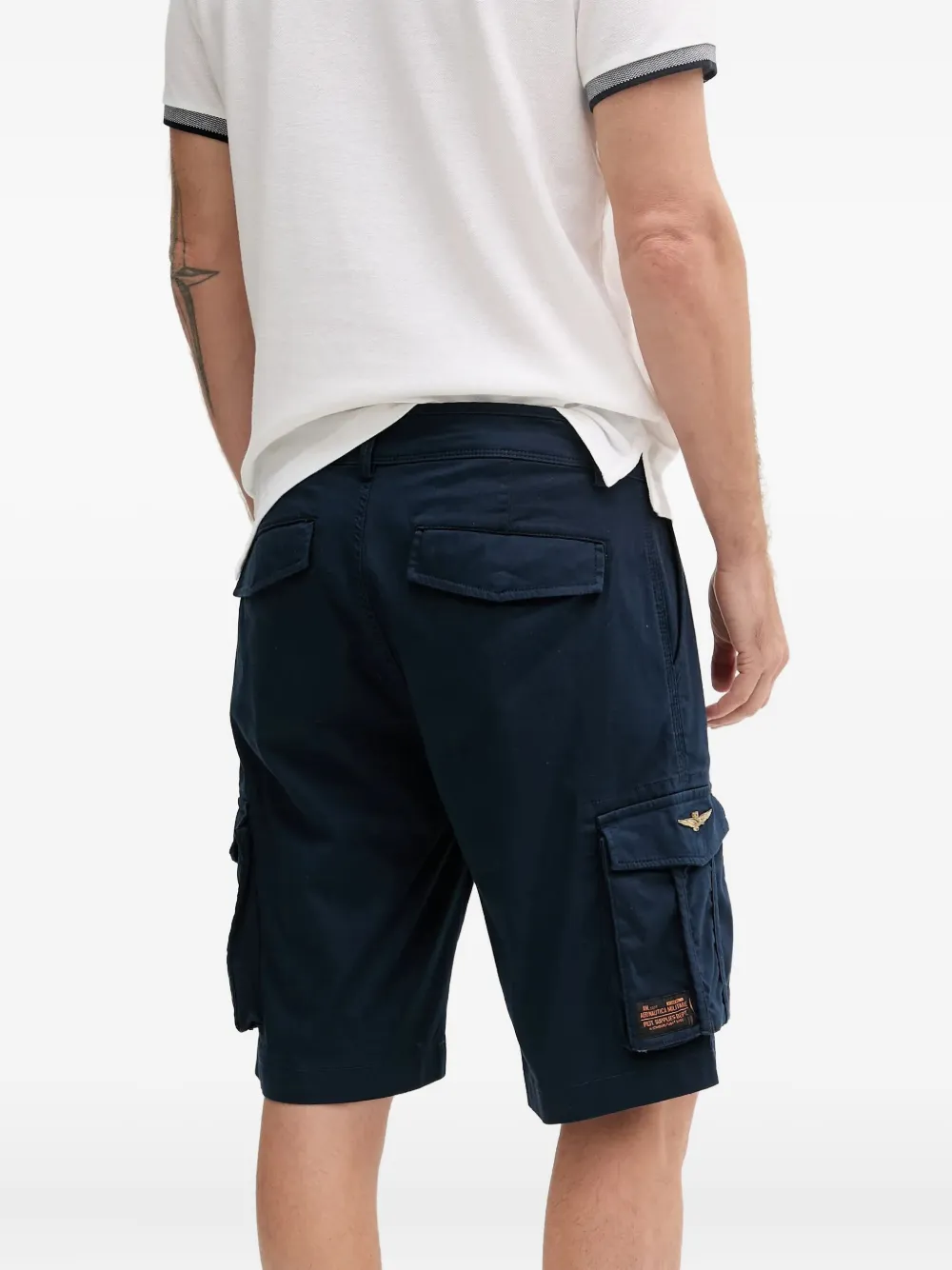 Aeronautica Militare logo-plaque cargo shorts | Cargo Shorts | Image 2