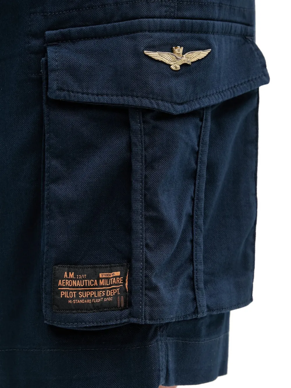 Aeronautica Militare Shorts met logoplakkaat Blauw