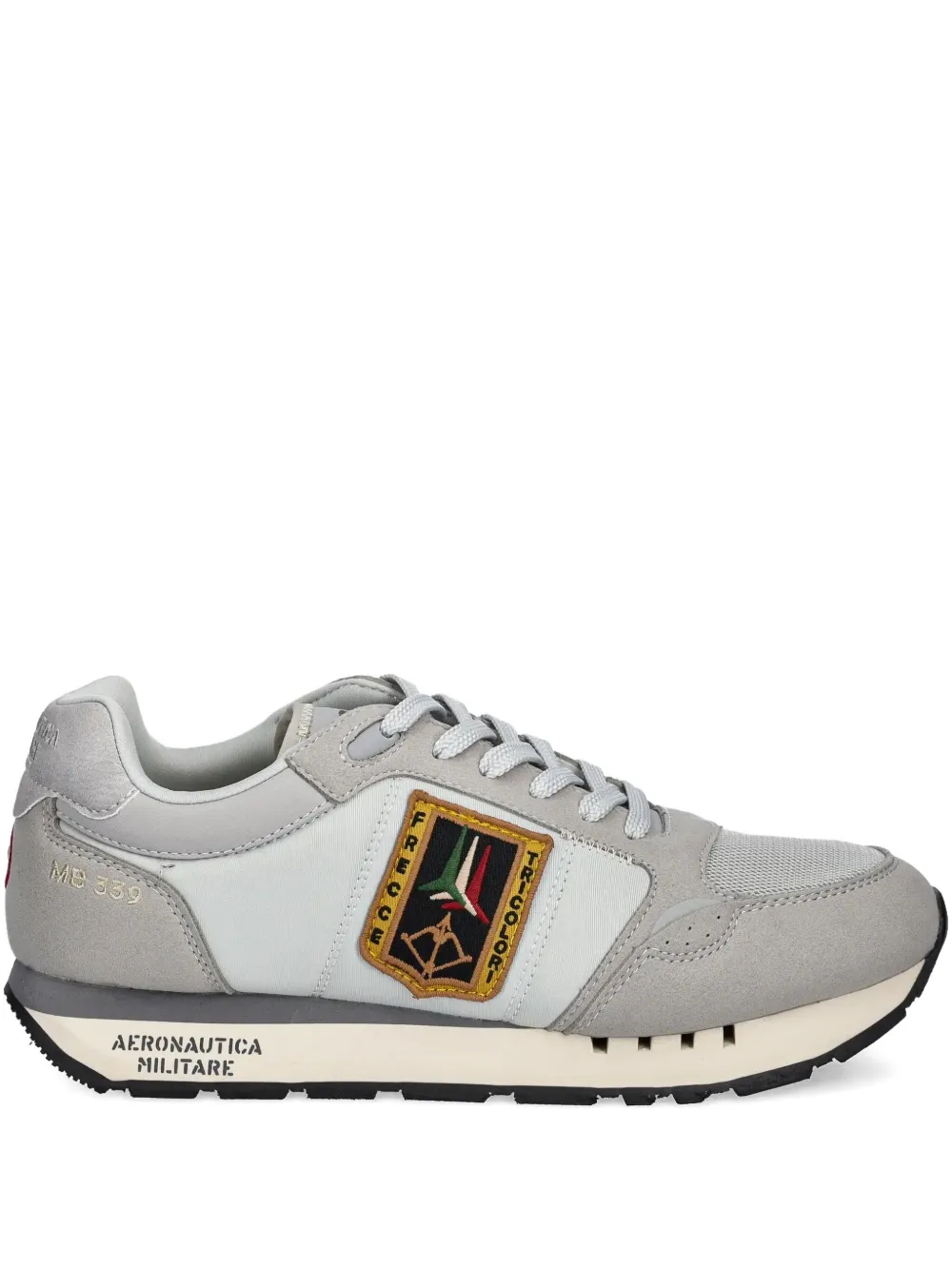 Aeronautica Militare patch-detail sneakers | Grey | Image 1