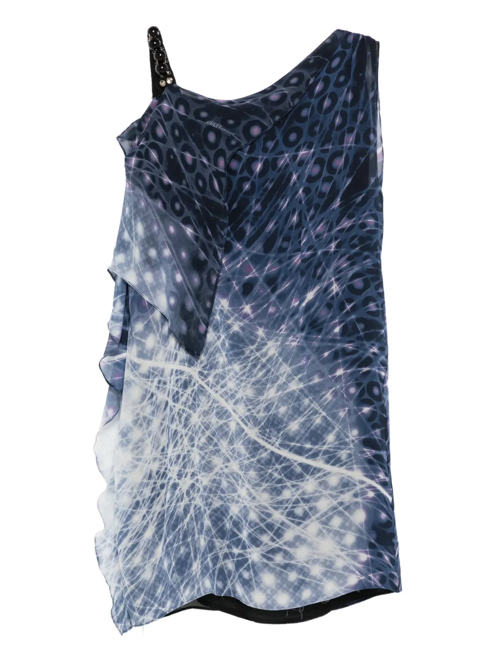 Gianfranco Ferré Pre-Owned 2000s zijden mini-jurk met print - Blauw