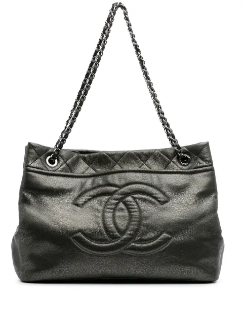 CHANEL Pre-Owned 2010-2011 CC Metallic Caviar Soft tote bag
