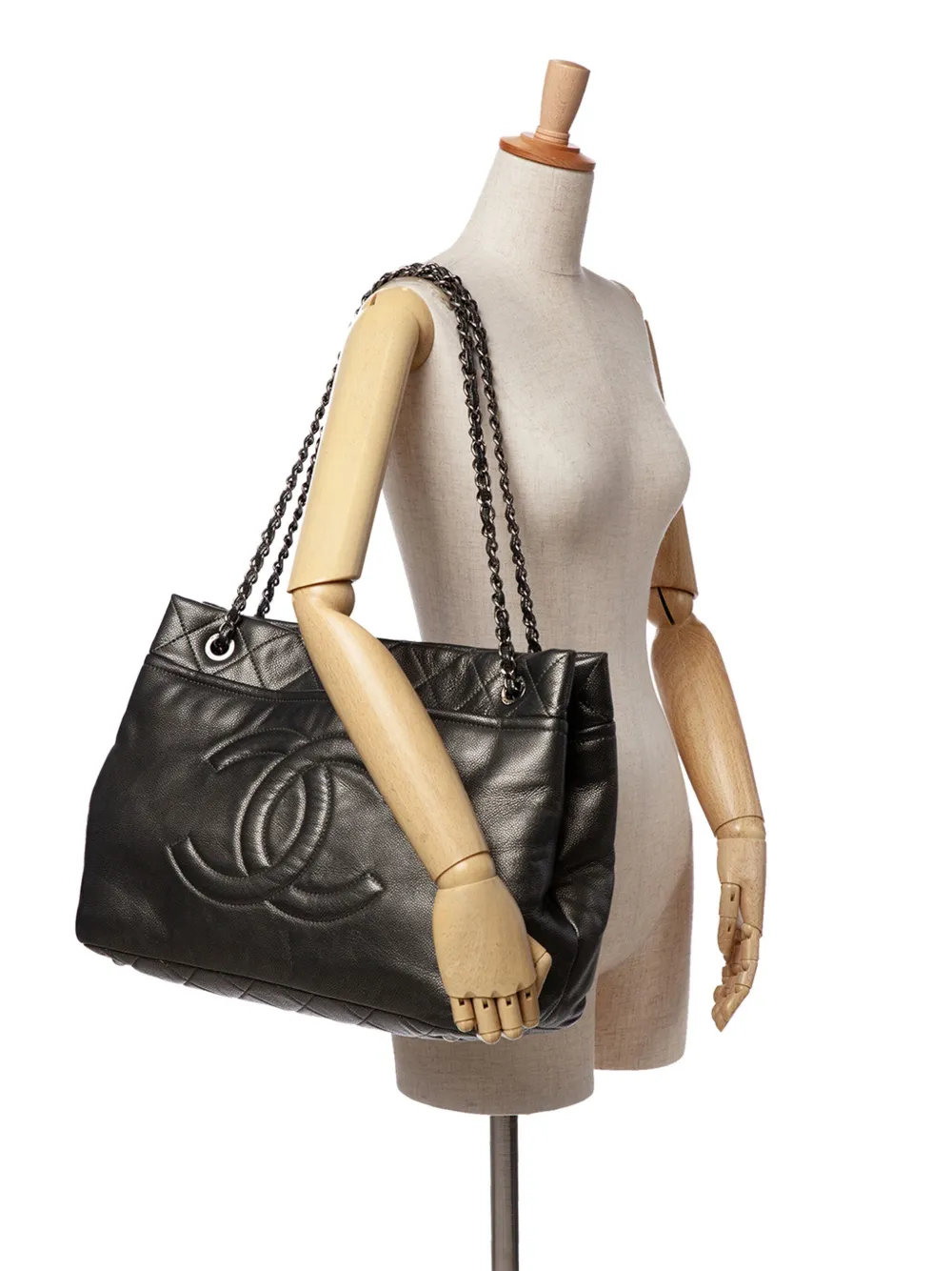 CHANEL Pre-Owned 2010-2011 CC Metallic Caviar Soft tote bag | Estilos de archivo | Image 2