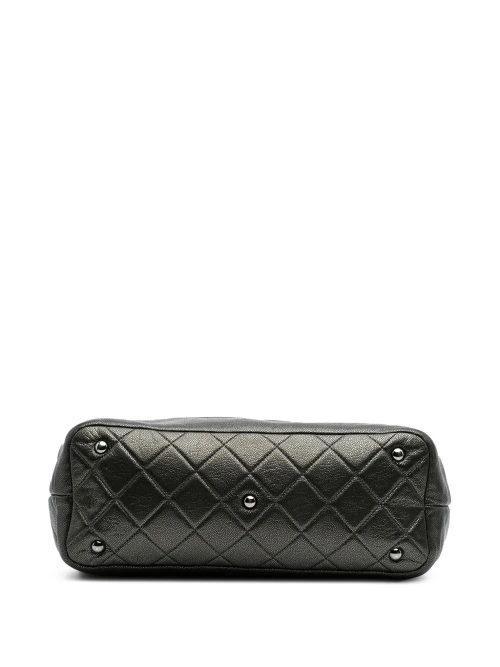 Pre-owned Chanel 2010-2011 Cc Metallic Caviar Soft Tote Bag