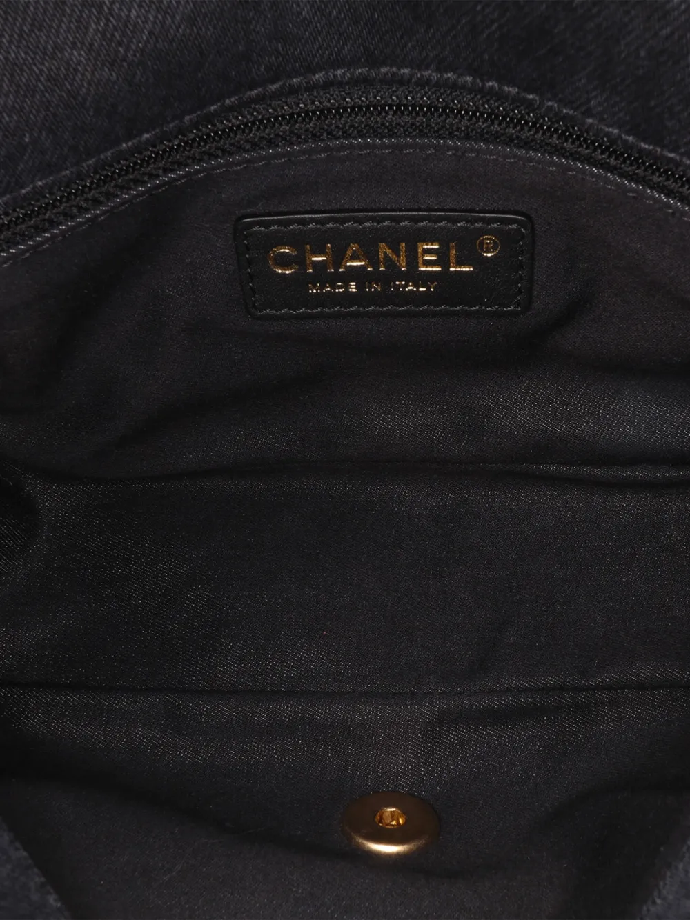 Pre-owned Chanel 2021-2025 Mini Rectangular Quilted Denim Mood Flap Crossbody Bag
