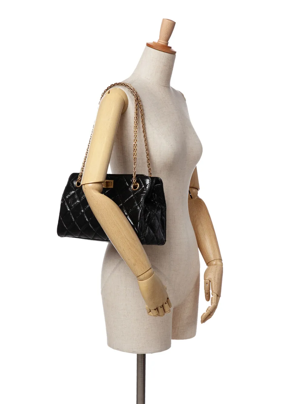 CHANEL Pre-Owned 2014-2015 Reissue 2.55 Glazed Crackled Calfskin Shopping Bag shoulder bag | Pre-Owned | Image 2