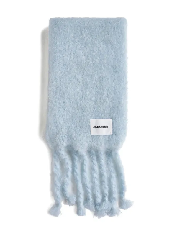 Jil Sander mohair-blend Scarf Blue FARFETCH IN