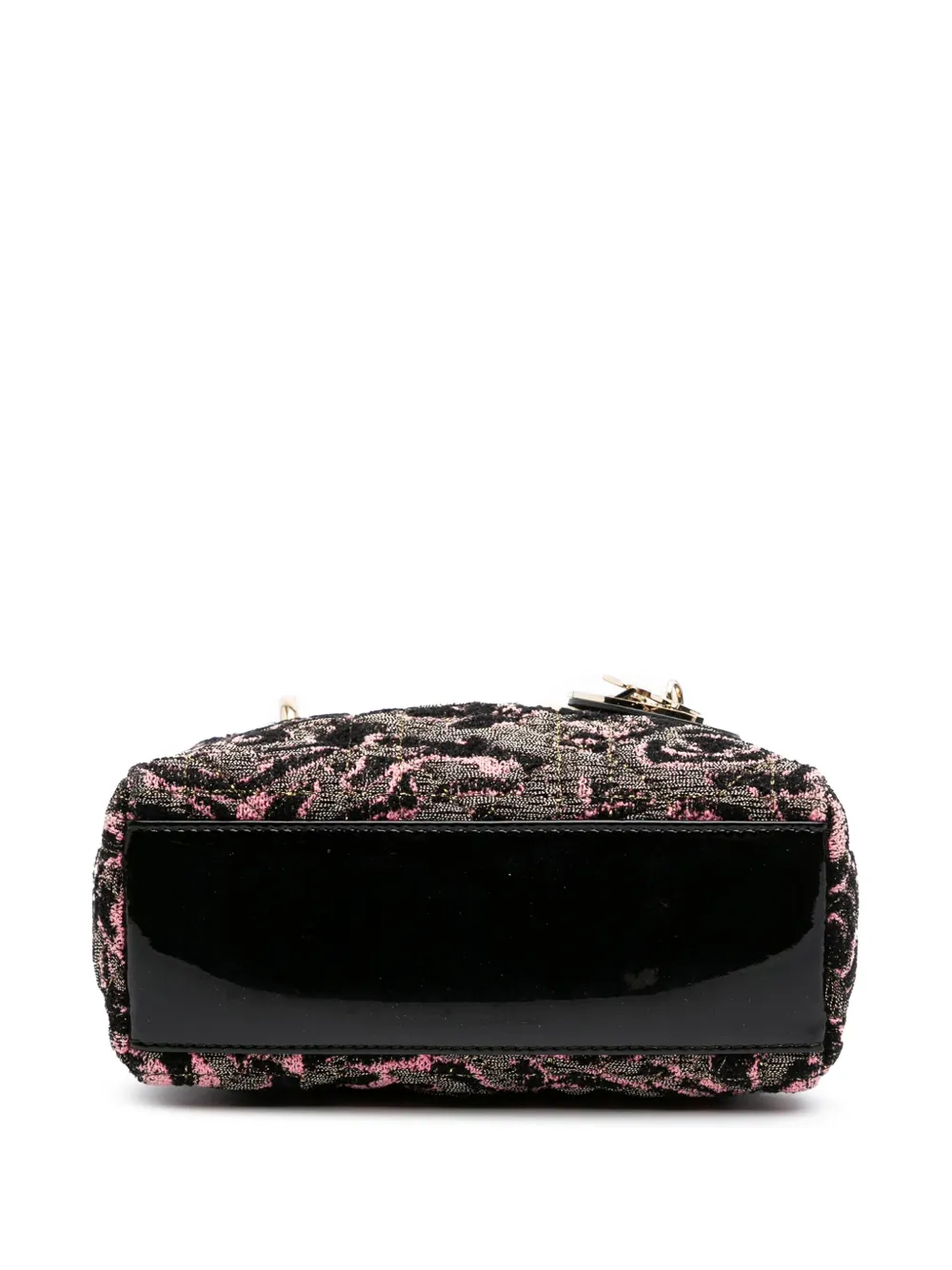 Pre-owned Dior 2011 Mini Tweed Rose Embroidered Lady Satchel