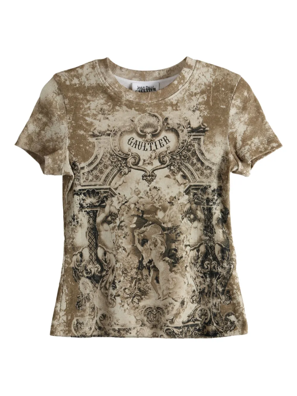 Jean Paul Gaultier Médaillon-print T-shirt Beige
