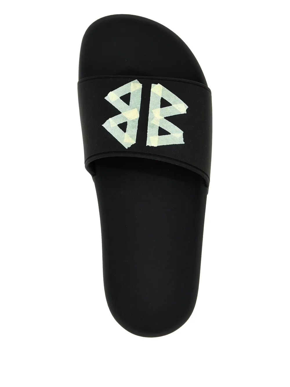 Balenciaga Slippers met logoband Zwart