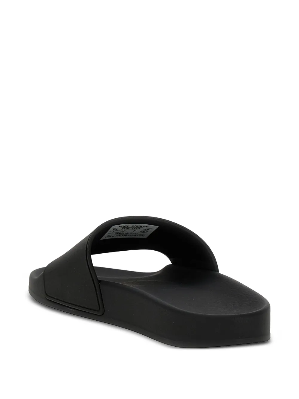 Balenciaga Slippers met logoband Zwart