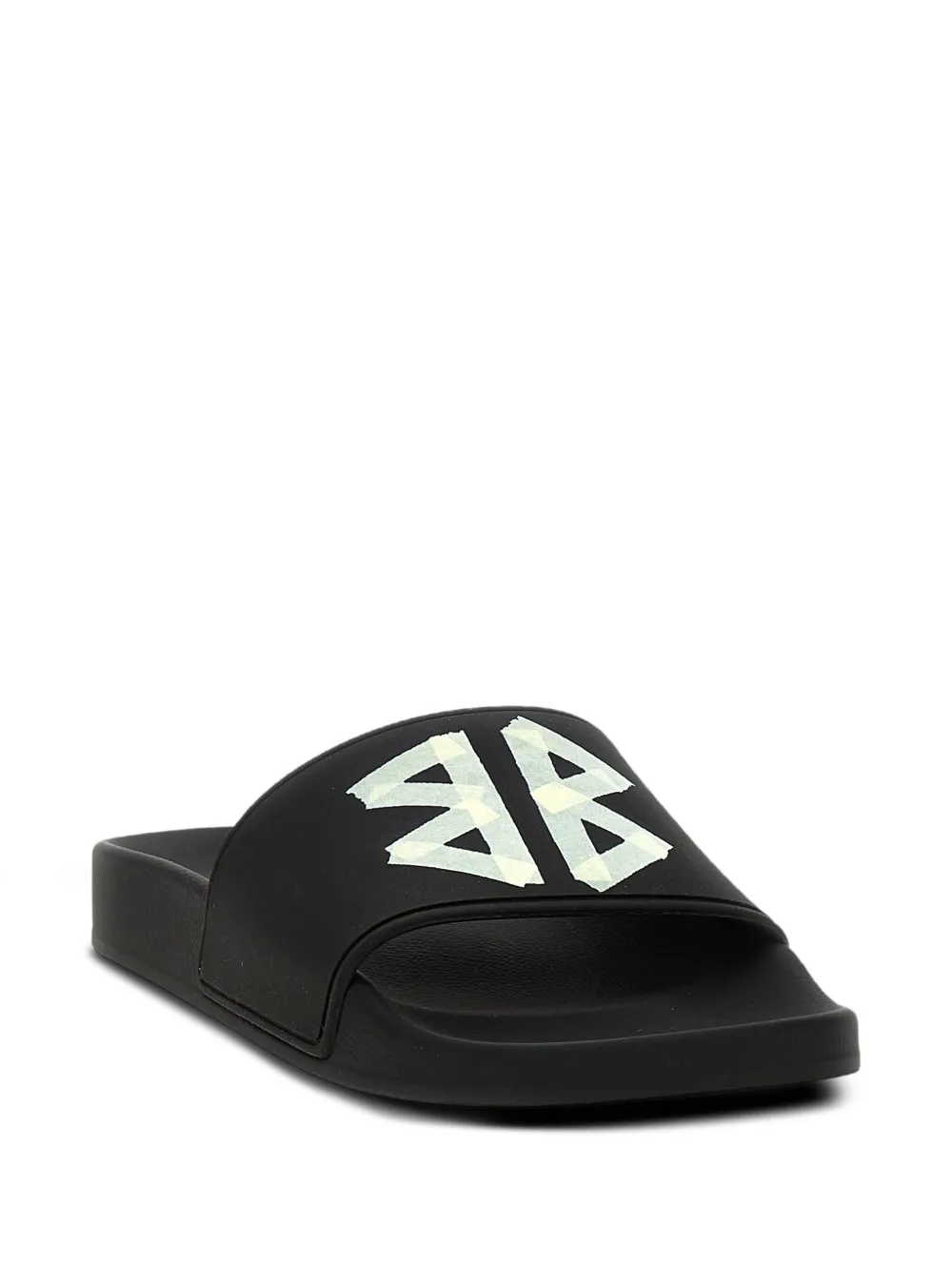 Balenciaga Slippers met logoband Zwart