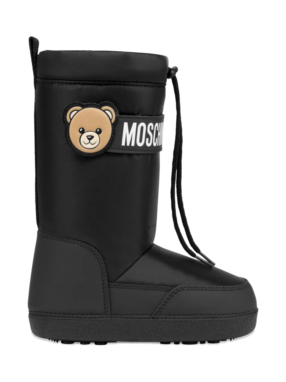 Moschino Kids teddy-logo snow boots Black