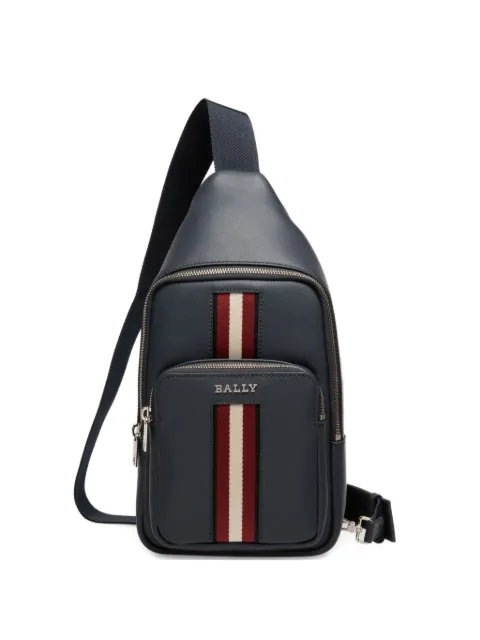 Bally ribbon-detail leather sling bag