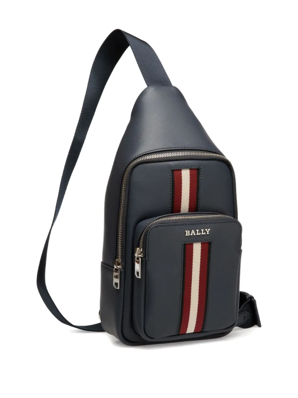 Bally Leren sling tas met lintdetail Blauw