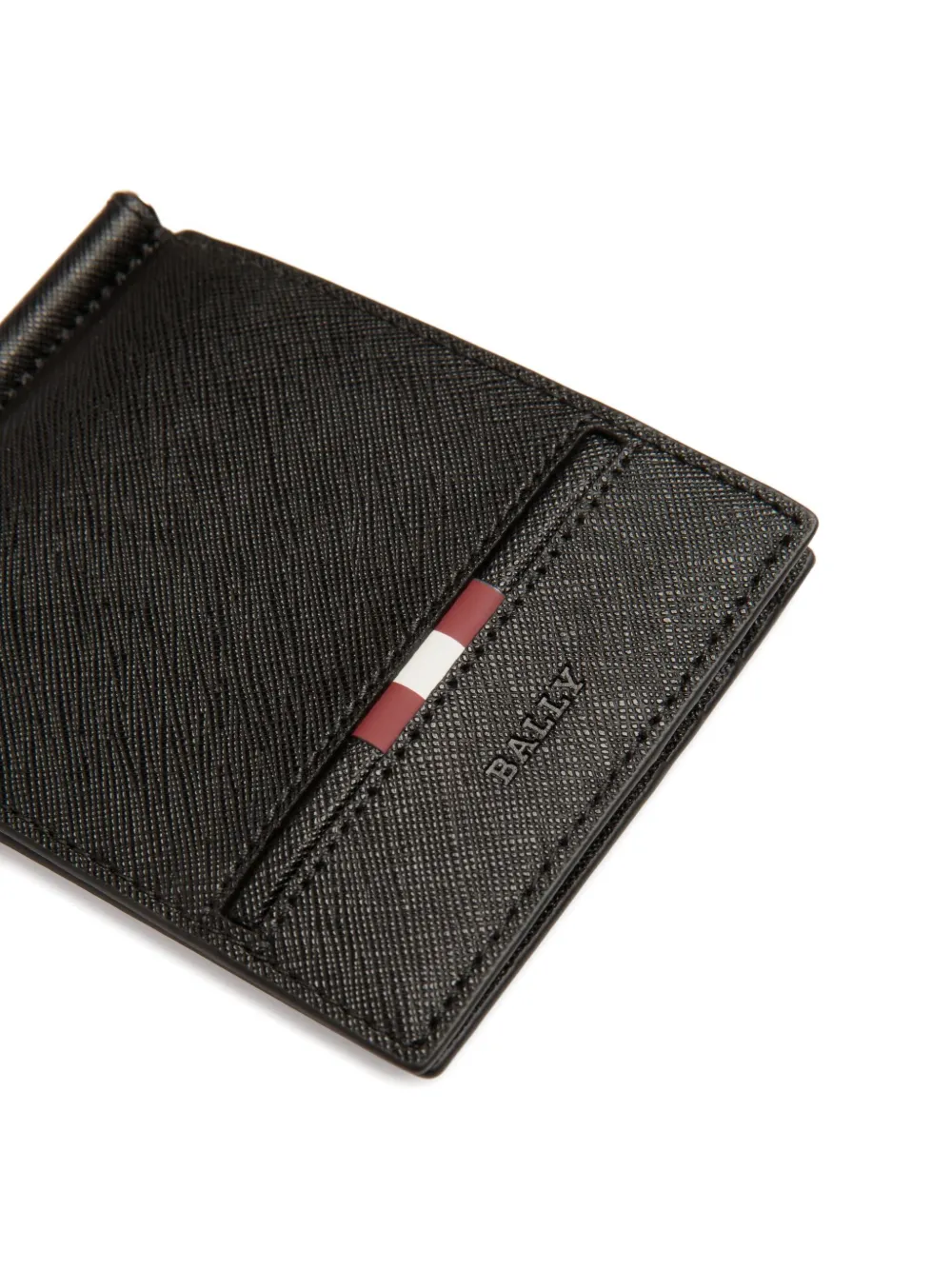 Bally Leren portemonnee met lintdetail Zwart