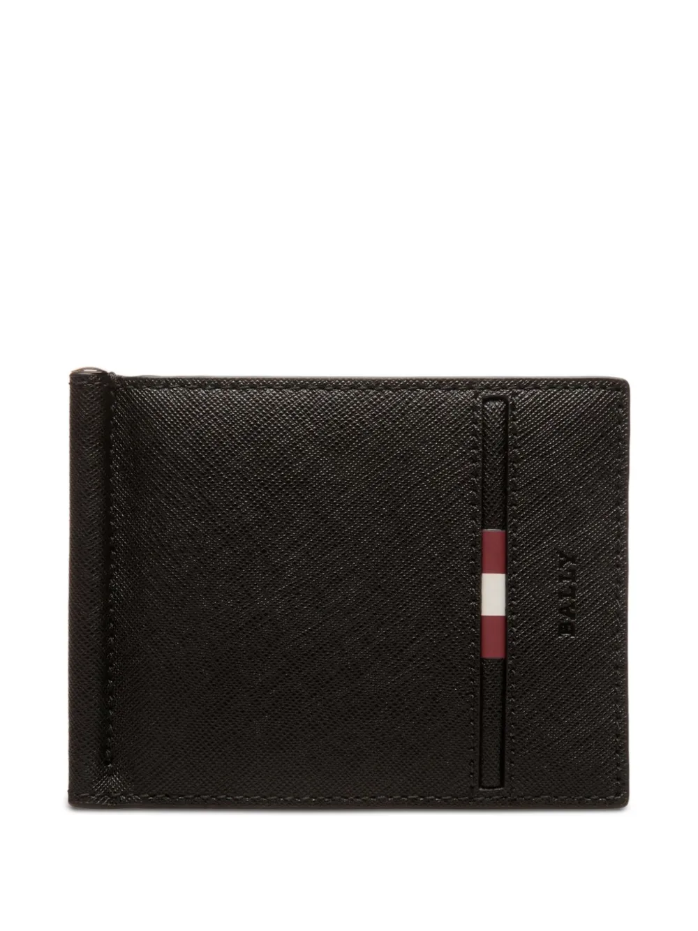 Bally Leren portemonnee met lintdetail Zwart
