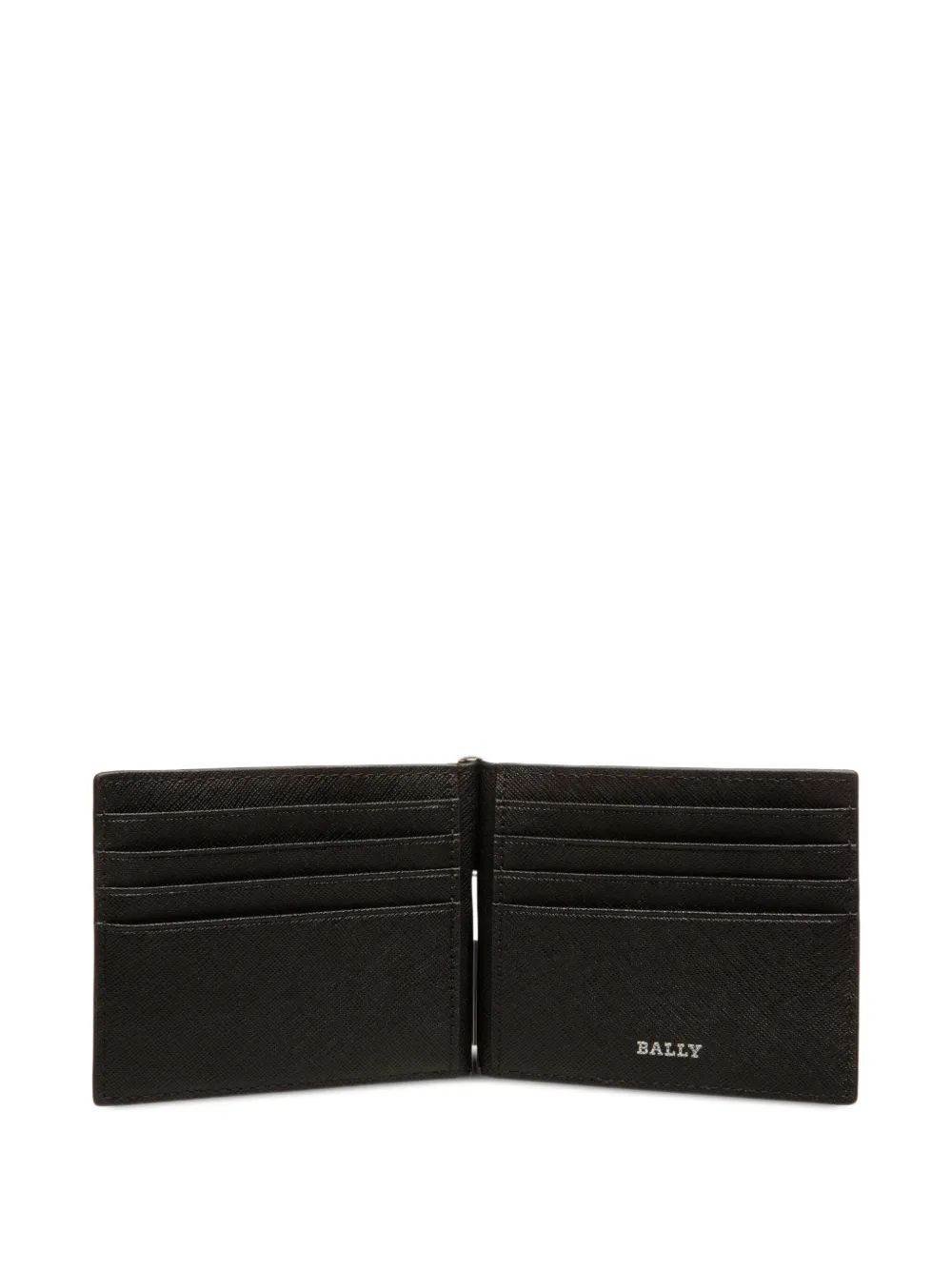 Bally Leren portemonnee met lintdetail Zwart