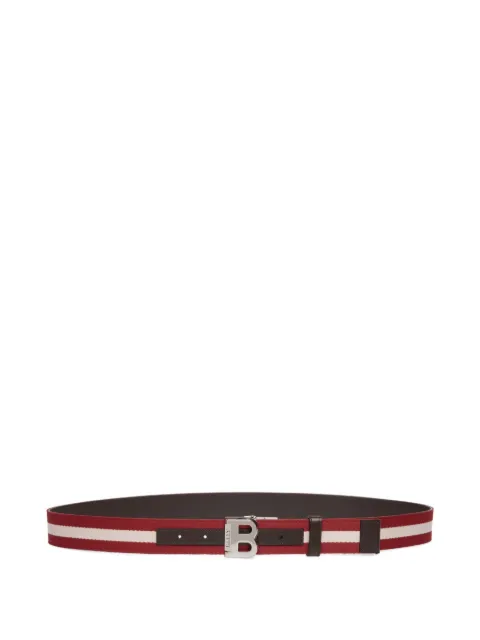 Bally striped leather belt