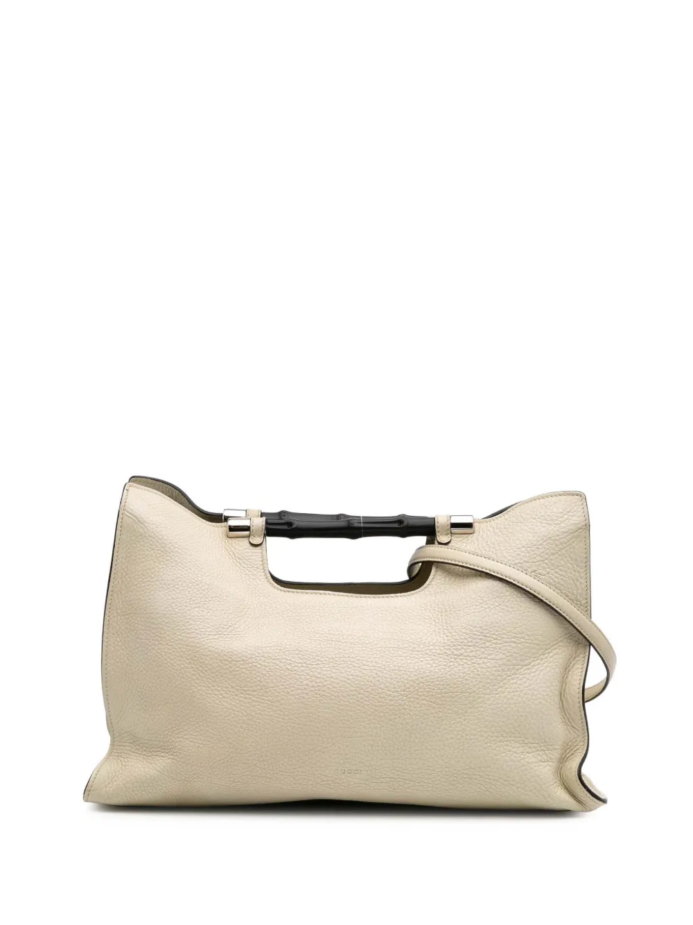 Gucci Pre-Owned 2016-2024 Medium Calfskin Bamboo Daily Shopper satchel | White | Image 1