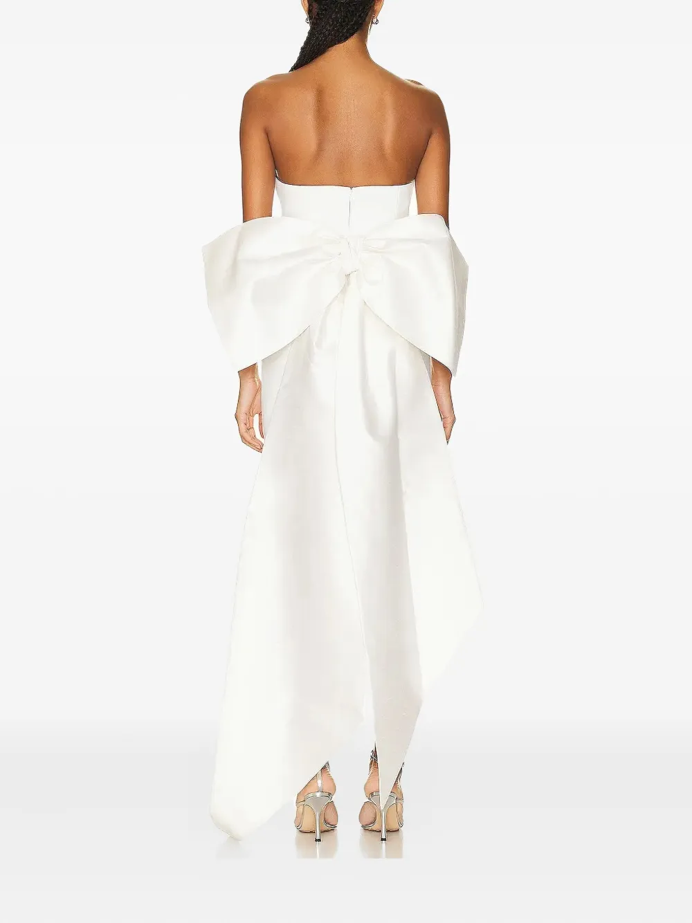 The New Arrivals Ilkyaz Ozel Alix Bow-detail Strapless Mini Dress In White