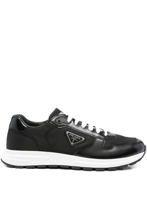 Prada leather-panelled sneakers