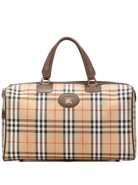 Burberry Pre-Owned 2000-2024 Haymarket Check Canvas travel bag