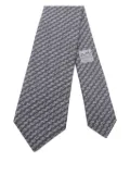 Hermès Pre-Owned 2020s chain-pattern silk tie - Grey