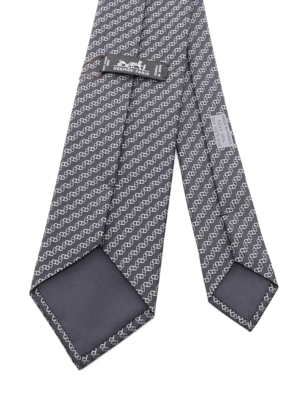 Hermès Pre-Owned 2020s chain-pattern silk tie | Image 2