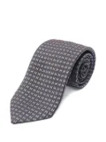 Hermès Pre-Owned 20s Faconnee H silk tie - Grey