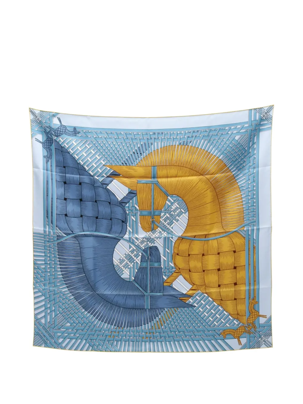 Hermès Pre-Owned 2020s Carres 90 silk scarf | Blue | Image 1
